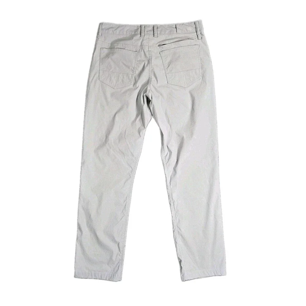 Mens North Face Pants Sprag 5 Pocket Pants Nylon Light Gray 33 X 30